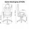 Кресло офисное TPRO- SPECIAL4YOU Game black/grey E7429