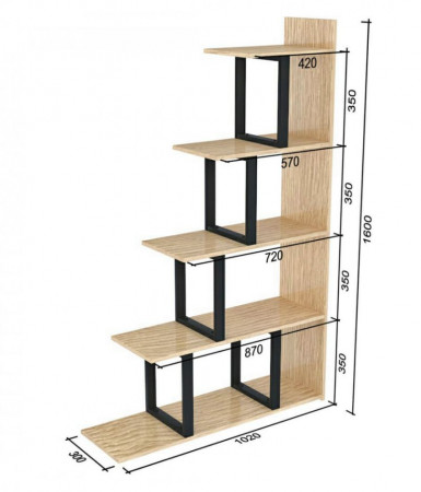 Стеллаж приставной LFT- L-160 new