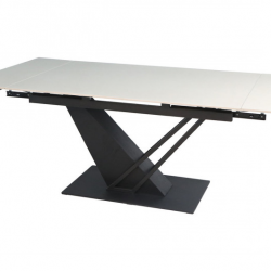 Стол раскладной INI- FERNANDO CERAMIC 140(200)*90 бежевый/черный