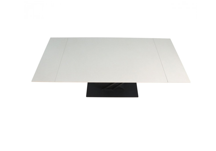 Стол раскладной INI- FERNANDO CERAMIC 140(200)*90 бежевый/черный