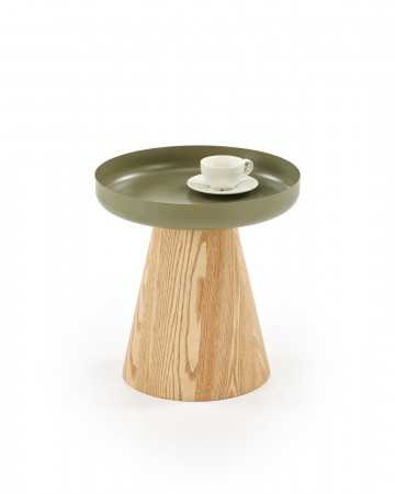 Стол журнальный HALMAR GINA натуральный/зеленый