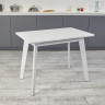 Кухонный комплект Ont- Алонзо 100 Премиум белый раздвижной стол + 4 стула Lucky