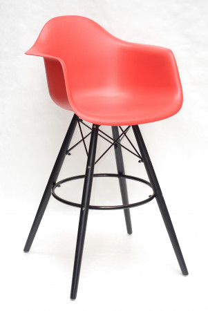 Кресло барное OND- Leon - BK (желтый 12, зеленый 47, красный 05, голубой 52)