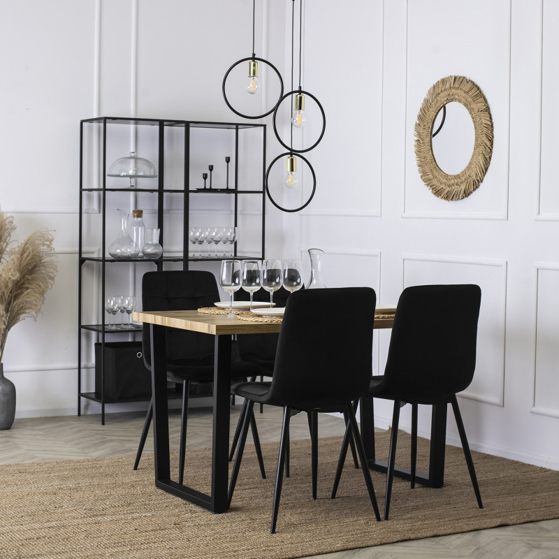 Стул обеденный MEBEL ELITE Peru черный велюр