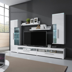 Стенка в гостиную Helvetia INDIA 2497DE10 (белый/белый глянец)