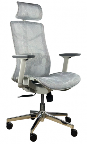 Кресло офисное- компьютерное эргономичное Perfect Home HQOC-24A-2-G премиум,серый