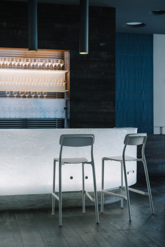 Стул барный уличный VLL- FERNE Remo (серый, зеленый)