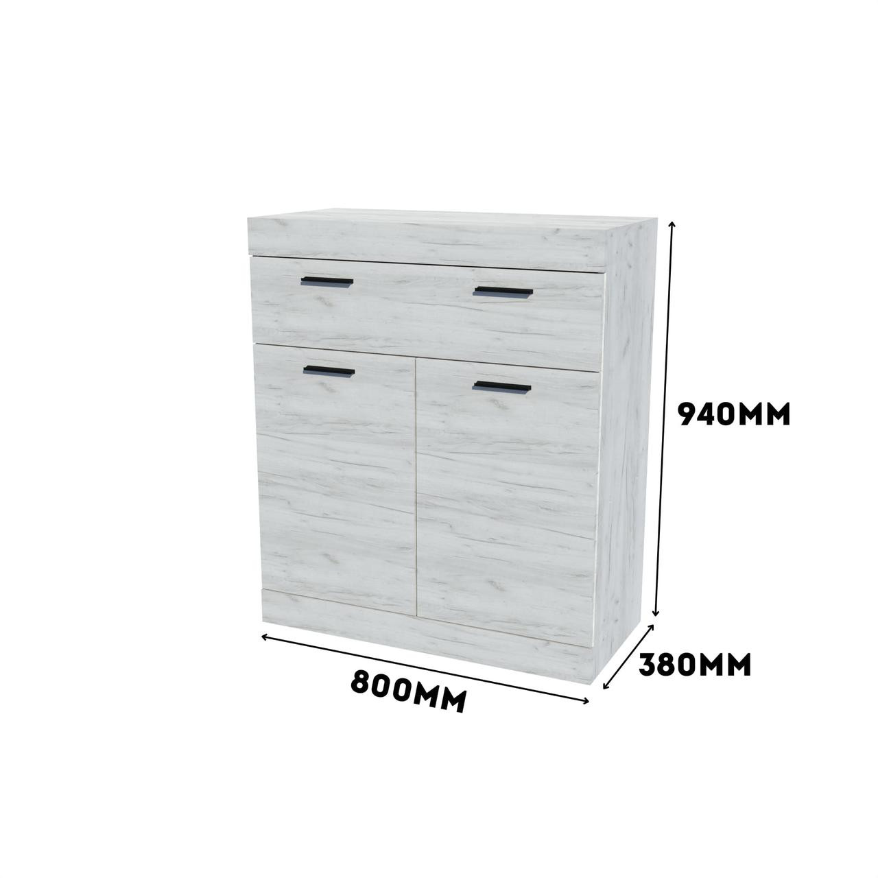 Большой комод EVR- Соната-4 крафт белый