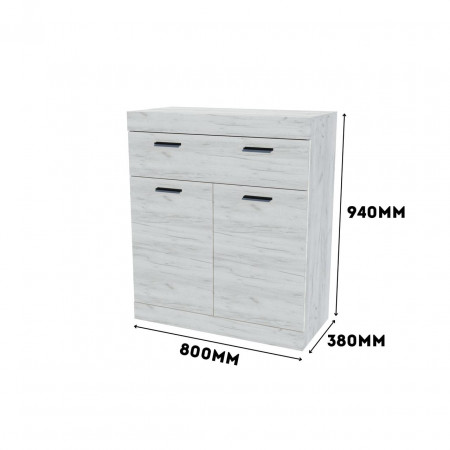 Большой комод EVR- Соната-4 крафт белый