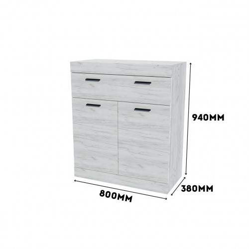 Большой комод EVR- Соната-4 крафт белый