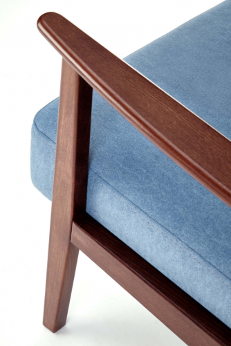 Диван Halmar MILANO 2S небесный/темный-орех