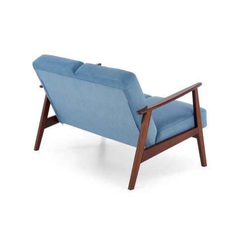 Диван Halmar MILANO 2S небесный/темный-орех