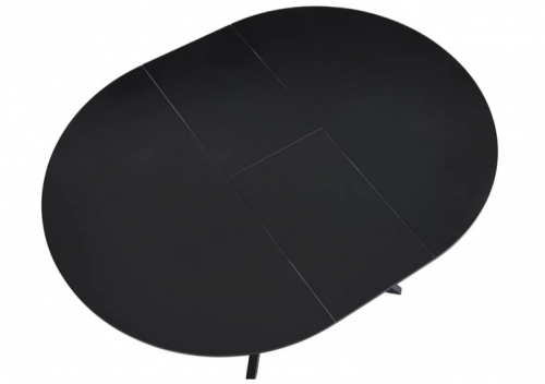 Стол обеденный раcкладной CRV- Tilla,Charcoal black ceramic top black base,105 см,черный