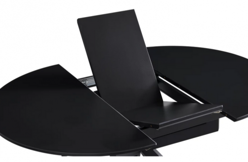 Стол обеденный раcкладной CRV- Tilla,Charcoal black ceramic top black base,105 см,черный