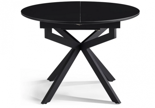 Стол обеденный раcкладной CRV- Tilla,Charcoal black ceramic top black base,105 см,черный