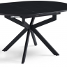 Стол обеденный раcкладной CRV- Tilla,Charcoal black ceramic top black base,105 см,черный