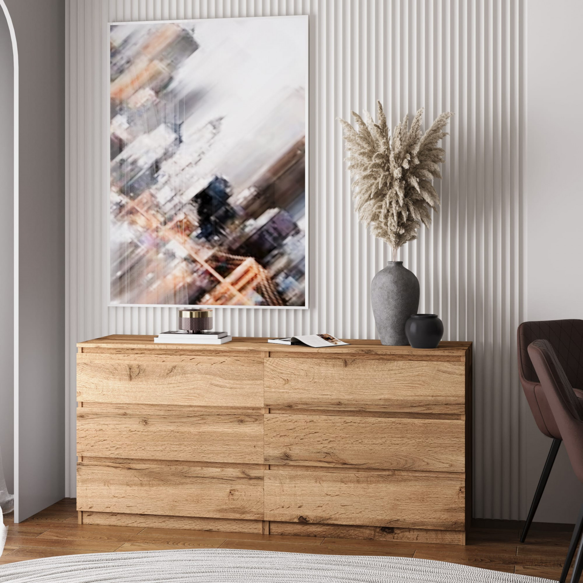 Комод без ручек 75х160х43 см KOD- КМ-1 Дабл Стиль