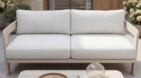 Комплект садовой мебели VTR- ODS-3 (Саванна) белый песок + кремовый ( стол+2 кресла+софа) 