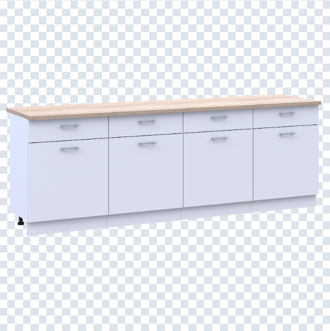 Кухонный гарнитур DRS- Лея с ящиками (240х56х82) со столешницей (42005441)  