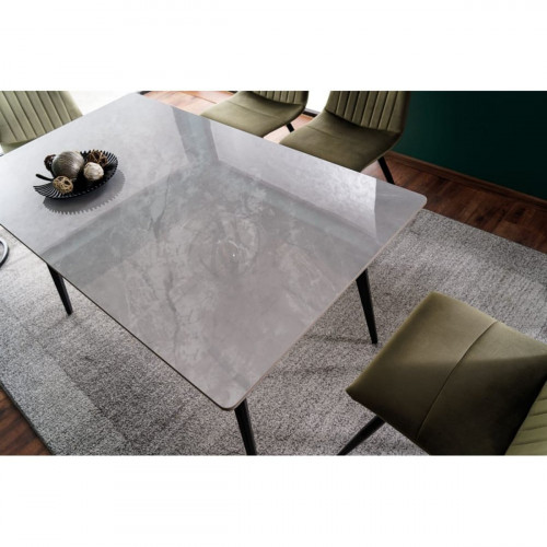 Стол из керамики обеденный SIGNAL Ivy серый