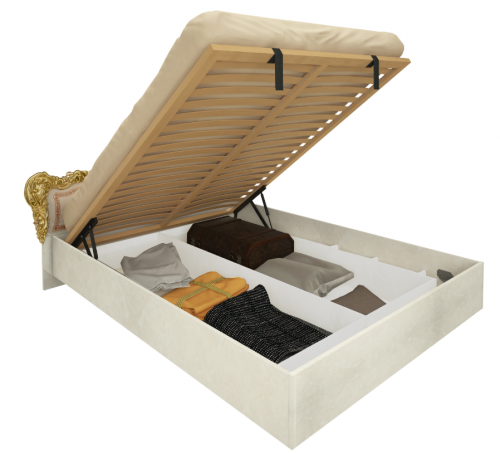 Кровать с подъемным механизмом MRK- Дженнифер Радика Беж 160х200