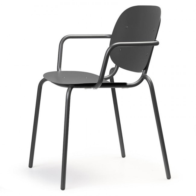 Стул с подлокотниками VLL- SCAB SI-SI 2502 (антрацит, светло-серый)