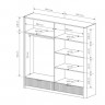 Шкаф для одежды Perfect Home Ланте / Lante 4-дверный с зеркалом 4D2S/213 Беж