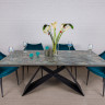 Фото №1 - Стол обеденный модерн NL- ALMA (Серо-голубой) 