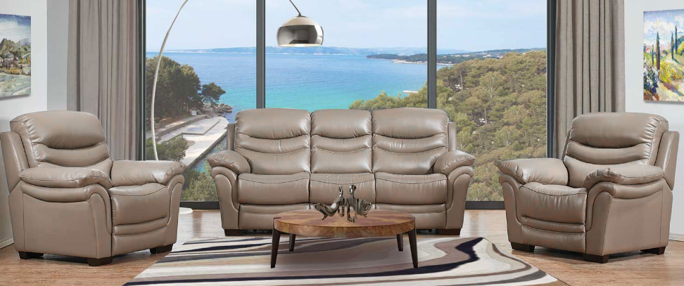 Комплект мягкой мебели BLN- Хантер 3р+1+1 кремовый