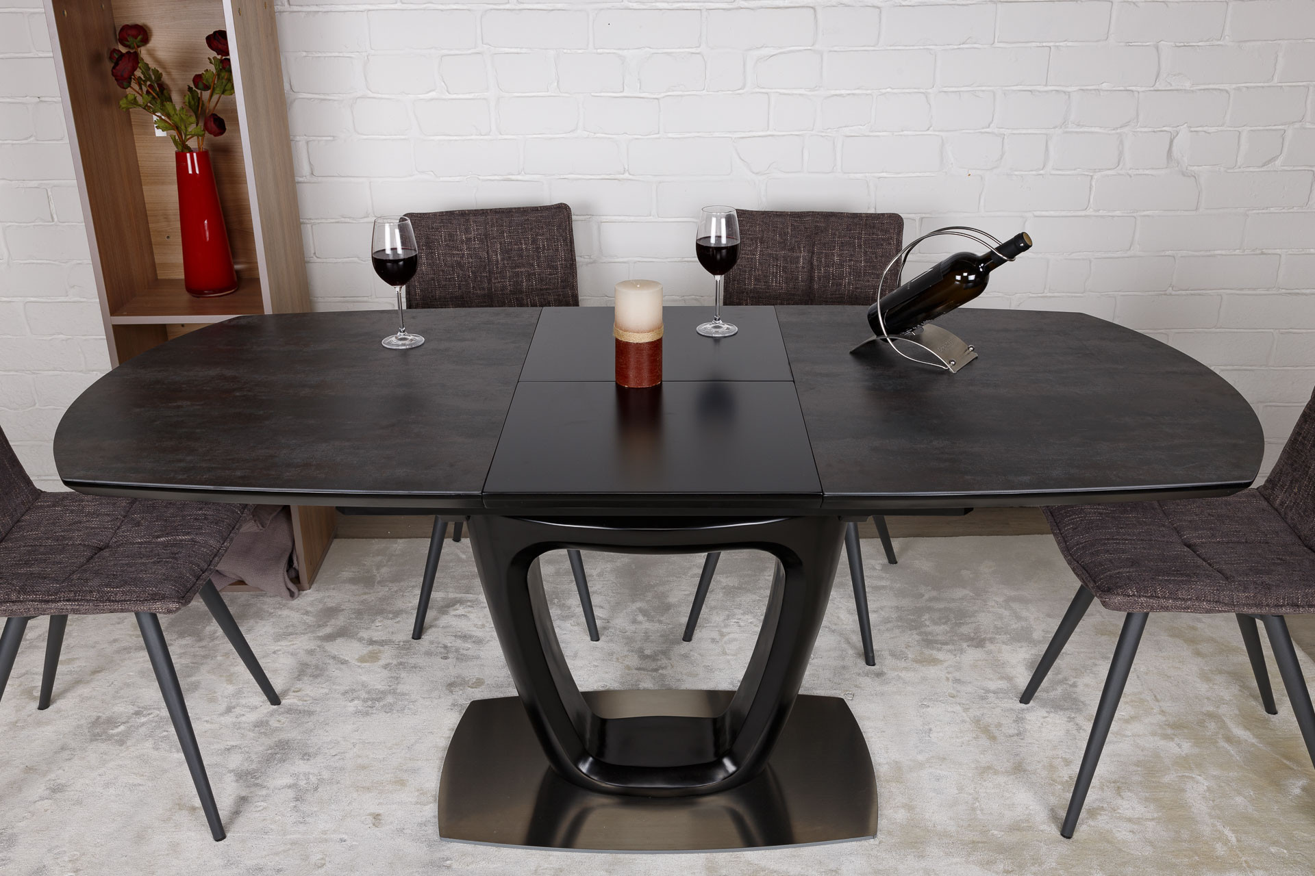 Стол обеденный модерн NL- Ottawa (Оттава) керамика коричневый
