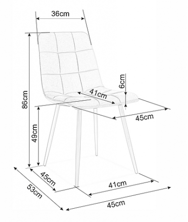 Стул SIGNAL MILA MATT VELVET черный/античная роза