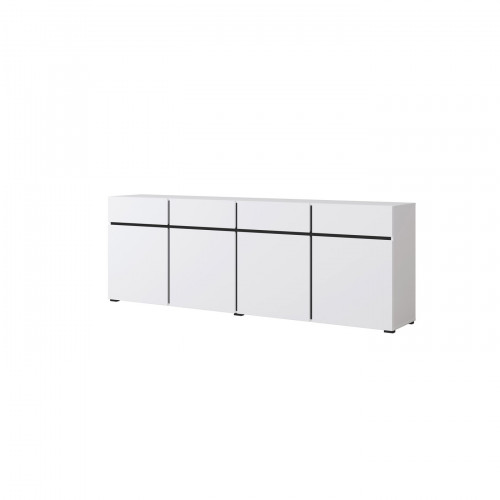 Комод на 4 двери и 4 ящика Helvetia CROSS 249WMY25 (белый-черный)