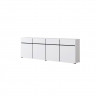 Комод на 4 двери и 4 ящика Helvetia CROSS 249WMY25 (белый-черный)