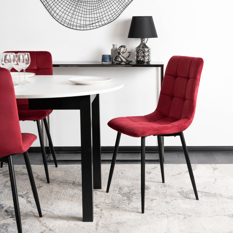 Стул обеденный MEBEL ELITE Peru бордовый велюр 