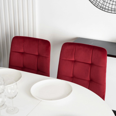 Стул обеденный MEBEL ELITE Peru бордовый велюр 
