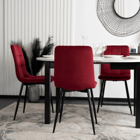 Стул обеденный MEBEL ELITE Peru бордовый велюр 