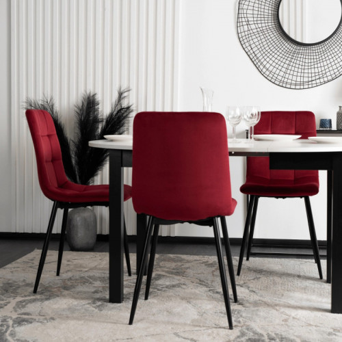 Стул обеденный MEBEL ELITE Peru бордовый велюр 