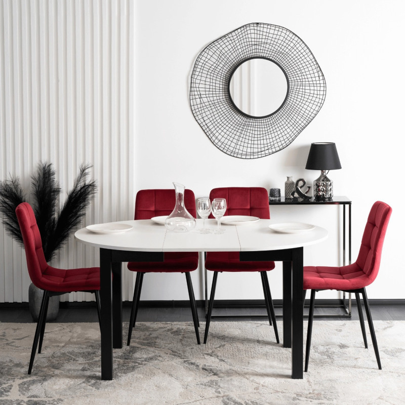 Стул обеденный MEBEL ELITE Peru бордовый велюр 