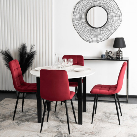 Стул обеденный MEBEL ELITE Peru бордовый велюр 