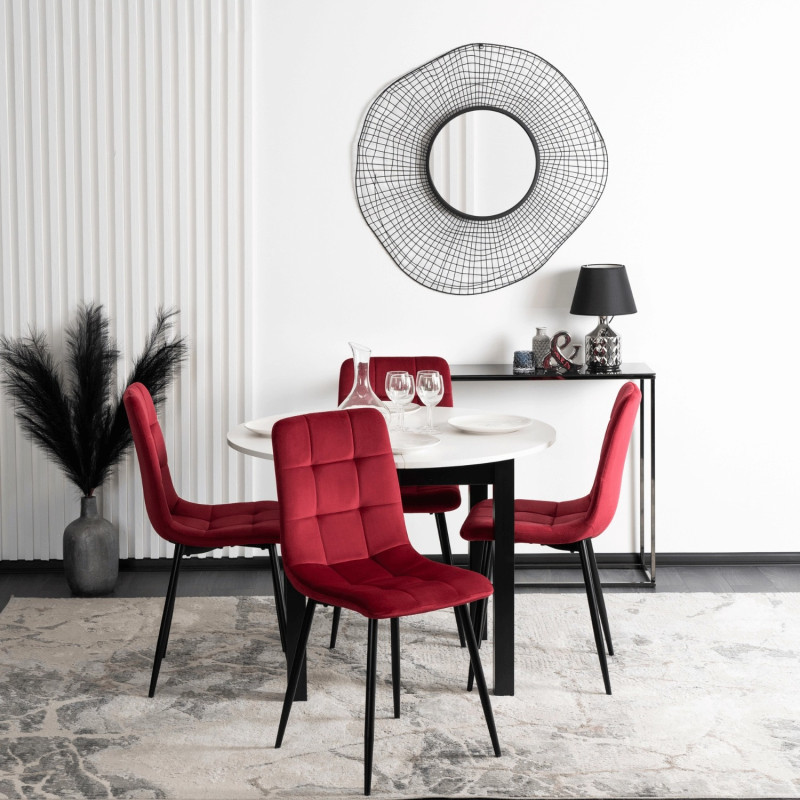 Стул обеденный MEBEL ELITE Peru бордовый велюр 