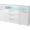 Комод на 2 двери и 3 ящика Helvetia INDIA 2497DE25 (белый/белый глянец)