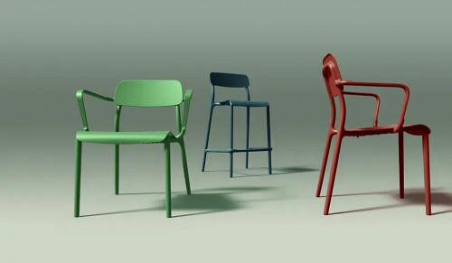 Кресло уличное обеденное VLL- FERNE Remo (серый, зеленый)