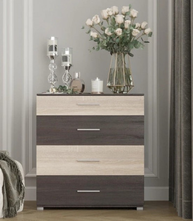 Маленький комод EVR- Бриз К-5 венге + фасад дуб молочный