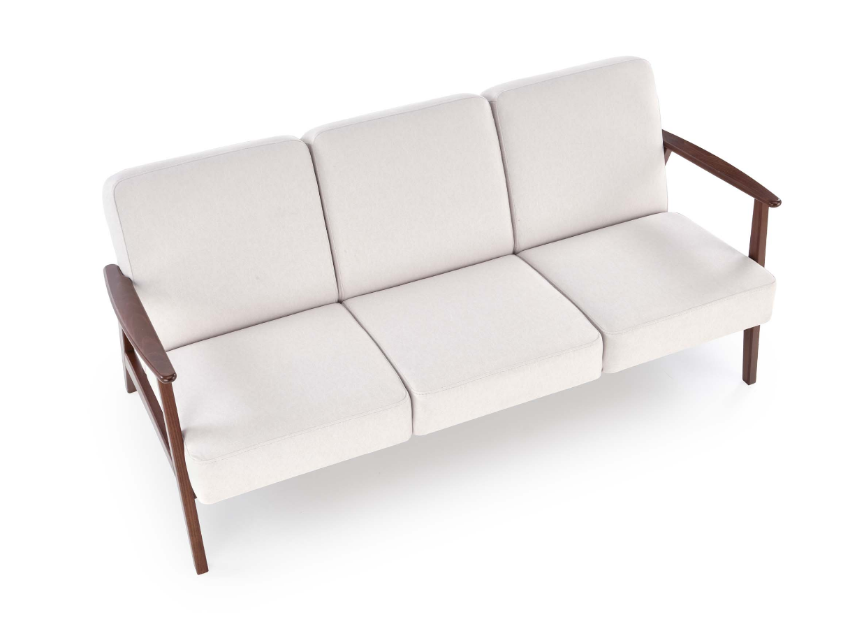 Диван Halmar MILANO 3S светло-бежевый/темный-орех  