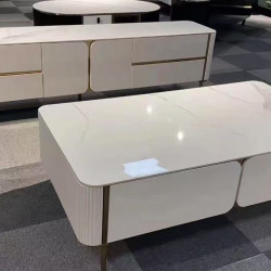 Тумба под телевизор Elt- 8802 (белый/золото)