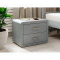Тумба прикроватная RBV- Глория 2Ш (белый, серый, кашемир)