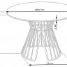 Стол круглый МДФ PL- Halmar BRISTOL (ø110)