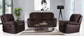 Комплект мягкой мебели BLN- Брукс 3р+1р+1р ткань, кооричневый