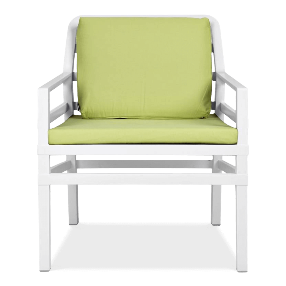 Комплект Nardi DEI- журнальный столик Aria 60+ 2 кресла Aria с подушкой, Bianco