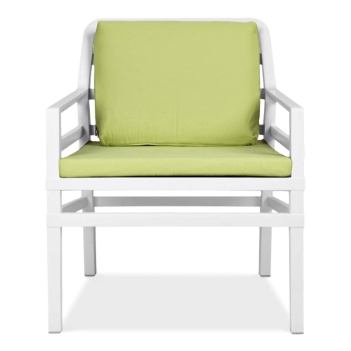 Комплект Nardi DEI- журнальный столик Aria 60+ 2 кресла Aria с подушкой, Bianco